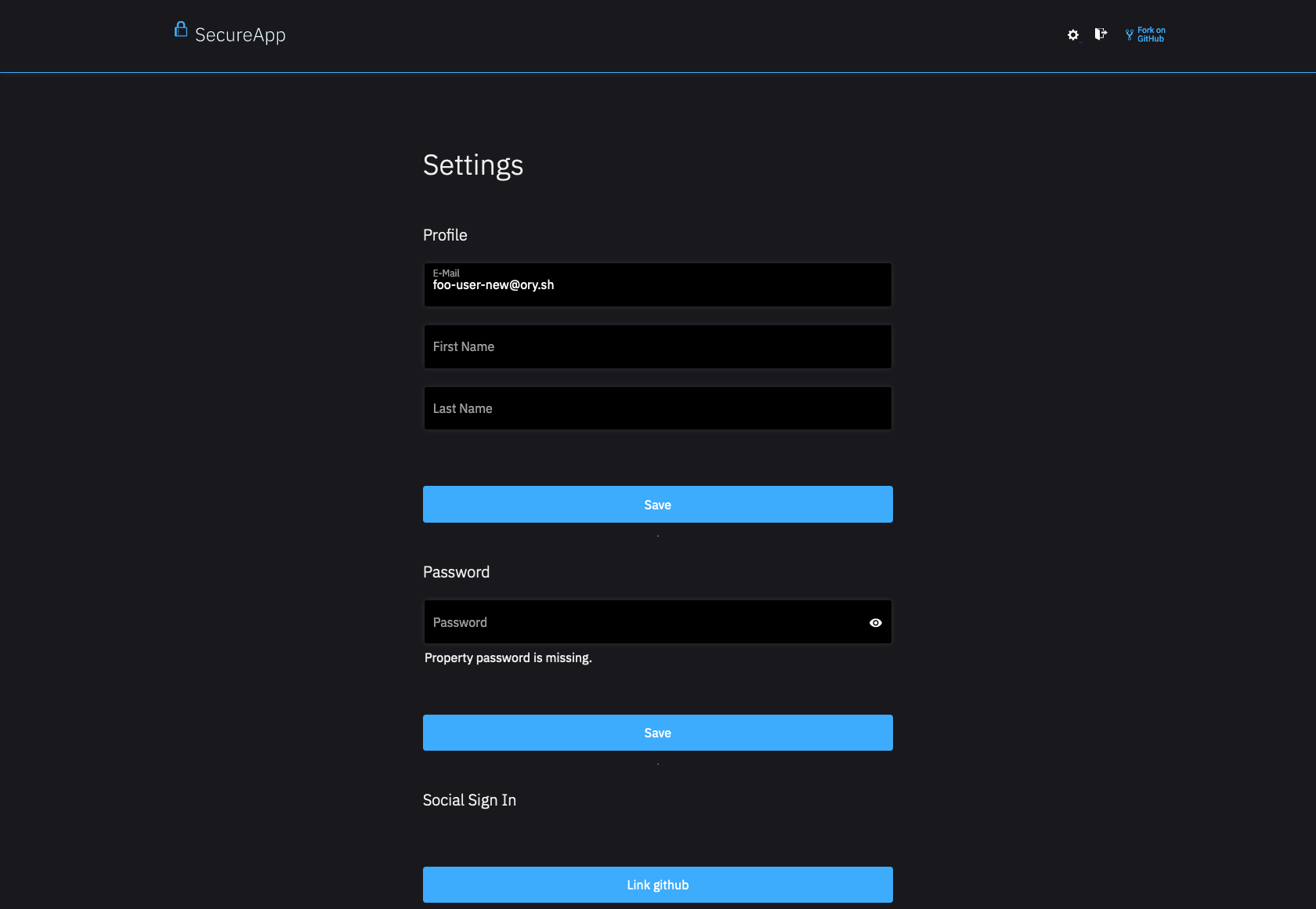 User Registration HTML Form with validation errors